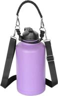 qicaipo paracord handle carrier: convenient shoulder strap for hydro flask wide mouth bottles (12-64 oz) логотип