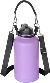 img 4 attached to QICAIPO Paracord Handle Carrier: Convenient Shoulder Strap for Hydro Flask Wide Mouth Bottles (12-64 oz)