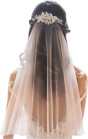 img 4 attached to Jasmine Wedding Brides Fingertip Length Women's Accessories