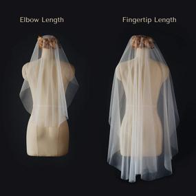 img 1 attached to Jasmine Wedding Brides Fingertip Length Women's Accessories