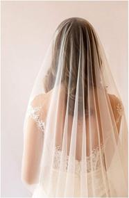 img 3 attached to Jasmine Wedding Brides Fingertip Length Women's Accessories