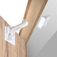 🔒 improved 10-pack invisible baby proofing cabinet latch locks - easy installation with no drilling or tools, compatible with most cabinets, drawers & countertop overhangs, highly secure logo