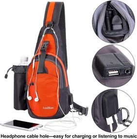 img 2 attached to AmHoo Backpack Crossbody Waterproof Port Black Outdoor Recreation and Camping & Hiking