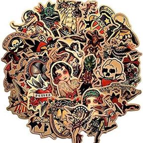 img 1 attached to 👩 50Pcs Sailor Jerry Stickers: Retro Pin Up Girls & Beauty Decals for Laptops & Teens