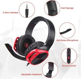 img 1 attached to SADES R17 Gaming Headset: Ultimate Noise-Canceling Headphones for PS4, Xbox One, PC, and More!