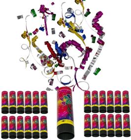 img 2 attached to 🎉 Allinthree 6 inch Party Popper Confetti Popper (Pack of 24): Perfect for Birthdays, Weddings, Graduations & More—you'll be Amazed by its Spring-powered Cleanup!