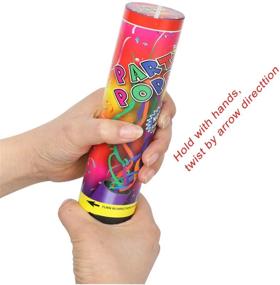 img 1 attached to 🎉 Allinthree 6 inch Party Popper Confetti Popper (Pack of 24): Perfect for Birthdays, Weddings, Graduations & More—you'll be Amazed by its Spring-powered Cleanup!