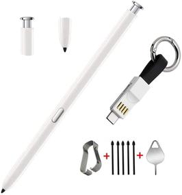 img 4 attached to Galaxy Note 20 Pen Replacement For Samsung Galaxy Note 20 Note20 Ultra 5G Stylus Pen Touch Pen S Pen + USB To Type-C Adater + Tips/Nibs + Eject Pin (White)