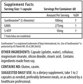 img 3 attached to 🌿 L-Theanine Calm-Plex with GABA and 5-HTP (100mg, 60 medium capsules) by ProHealth - Enhanced with Suntheanine for Optimal Results