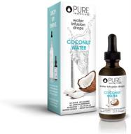 🥥 pure hydration coconut water drops - get refreshed with 30 servings of 1oz each (packaging may vary) logo