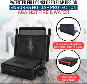 img 1 attached to 🔥 FLYPAL Fireproof Document Organizer Bag with Lock | U.S Patented Design | Waterproof & Fire-Resistant | Collapsible File Holder with Dividers | 17.5 x 13 x 5-Inch Fireproof Container and Case