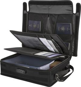 img 4 attached to 🔥 FLYPAL Fireproof Document Organizer Bag with Lock | U.S Patented Design | Waterproof & Fire-Resistant | Collapsible File Holder with Dividers | 17.5 x 13 x 5-Inch Fireproof Container and Case