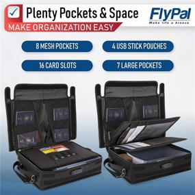 img 3 attached to 🔥 FLYPAL Fireproof Document Organizer Bag with Lock | U.S Patented Design | Waterproof & Fire-Resistant | Collapsible File Holder with Dividers | 17.5 x 13 x 5-Inch Fireproof Container and Case