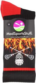 img 3 attached to Спортивная одежда для мальчиков Flaming Lacrosse Sticks от MadSportsStuff