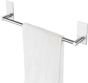img 4 attached to Premium Bosszi 16-inch SUS 304 Stainless Steel Towel 🧼 Bar: Elegant Self-Adhesive Contemporary Design for Bathroom, Washroom, Kitchen, and more!