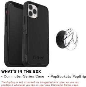 img 3 attached to Bundle: OtterBox Commuter Series Case For IPhone 11 Pro - (Black) PopSockets PopGrip - (White Marble)