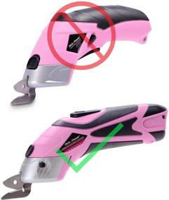 img 1 attached to 🌸 Pink Power HG2043 3.6V Lithium Ion Pink Cordless Electric Scissors - PPO Blade Replacement for Paper and Fabric