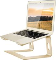 📱 orionstar laptop stand: ergonomic aluminum riser for apple macbooks pro & air - 10 to 15.6 inch notebook computer holder (gold) logo