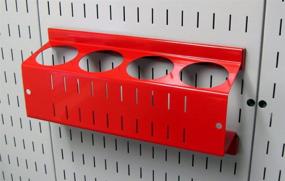 img 4 attached to 🔴 Red Wall Control Pegboard Spray Can Holder Bracket and Aerosol Can Organizer for Wall Control Pegboard and Slotted Tool Board