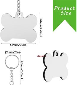 img 3 attached to Pieces Bone Shaped Sublimation Keychain Transfer