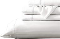 🛏️ brielle home king size white tencel lyocell sateen sheet set logo