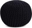 frenish décor knitted footrest 20x20x14 logo