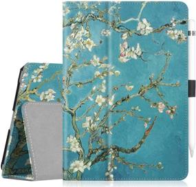 img 4 attached to 🌸 Fintie iPad Mini 5 (2019) / Mini 4 Case - Corner Protective PU Leather Folio Stand Cover with Pencil Holder, Auto Sleep/Wake, Blossom Design