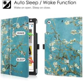 img 2 attached to 🌸 Fintie iPad Mini 5 (2019) / Mini 4 Case - Corner Protective PU Leather Folio Stand Cover with Pencil Holder, Auto Sleep/Wake, Blossom Design