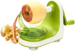 img 4 attached to 🍏 Cambom Manual Apple Peeler Slicer with Non-Slip Counter Grips and Automatic Hand Crank - 2 Replaceable Stainless Steel Blades and Protective Cover