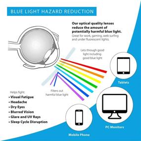 img 1 attached to Kids Blue Light Blocking Computer Glasses: Protect Eyes from Screen Reading & Gaming - Anti Harmful Blue Light, UV400 Eyestrain & Glare Protection for Boys & Girls (Blue-2PCS, Ages 3-10)