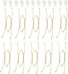 img 4 attached to 🍽️ Fasunry 10 Pack 8-Inch Plate Hangers + 12 Pack Wall Hooks for 7.5-8.5-Inch Decorative Plates, Antique China, and Arts - Ideal for Antique Plates