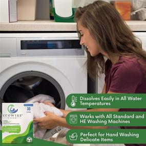 img 1 attached to 🍃 Ecowise Clean - Eco Friendly Laundry Detergent Sheets - Concentrated Biodegradable Washer Strips - Travel-Friendly Laundry Sheets for Sustainable Clean - Floral Scent - 30 Loads