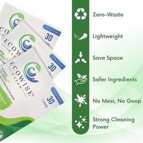 img 2 attached to 🍃 Ecowise Clean - Eco Friendly Laundry Detergent Sheets - Concentrated Biodegradable Washer Strips - Travel-Friendly Laundry Sheets for Sustainable Clean - Floral Scent - 30 Loads