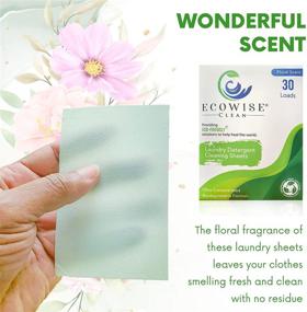 img 3 attached to 🍃 Ecowise Clean - Eco Friendly Laundry Detergent Sheets - Concentrated Biodegradable Washer Strips - Travel-Friendly Laundry Sheets for Sustainable Clean - Floral Scent - 30 Loads