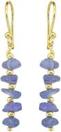 yotreasure tanzanite sterling silver dangle earrings birthstone jewelry with gold plating logo