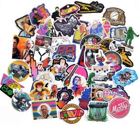 img 2 attached to 🚀 Back to The Future Decal Stickers 50 PCS - Waterproof Vinyl Stickers for Laptops, Cars, Motorcycles, Bicycles, Luggage, and more - Graffiti Patches Skateboard Sticker Set