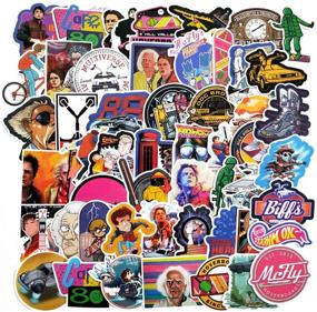 img 4 attached to 🚀 Back to The Future Decal Stickers 50 PCS - Waterproof Vinyl Stickers for Laptops, Cars, Motorcycles, Bicycles, Luggage, and more - Graffiti Patches Skateboard Sticker Set
