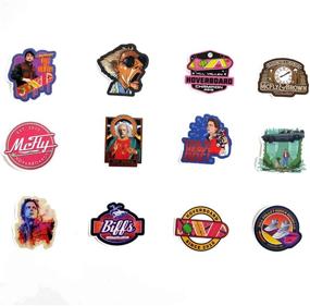 img 3 attached to 🚀 Back to The Future Decal Stickers 50 PCS - Waterproof Vinyl Stickers for Laptops, Cars, Motorcycles, Bicycles, Luggage, and more - Graffiti Patches Skateboard Sticker Set