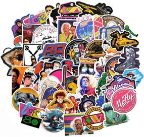 img 1 attached to 🚀 Back to The Future Decal Stickers 50 PCS - Waterproof Vinyl Stickers for Laptops, Cars, Motorcycles, Bicycles, Luggage, and more - Graffiti Patches Skateboard Sticker Set