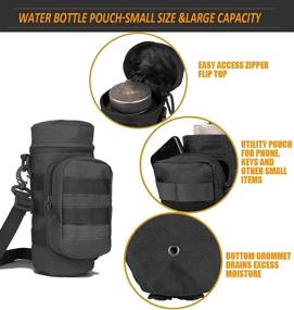 img 2 attached to 🧳 Tactical Water Bottle Carrier, Army Molle Pouch for Hiking, Camping, Outdoor Sports, and Travel