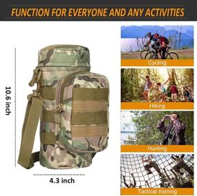 img 3 attached to 🧳 Tactical Water Bottle Carrier, Army Molle Pouch for Hiking, Camping, Outdoor Sports, and Travel