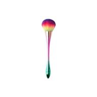 💅 rainbow nail brush for nail art dust removal - aluminum handled soft brush for acrylic uv gel powder manicure tool logo