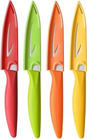 img 4 attached to 🔪 Vituer 8PCS Paring Knives Set - Ultra Sharp Kitchen Knives with Knife Covers, 4 Inch Peeling Knife for Fruits and Vegetables, German Steel Blades and PP Plastic Handles