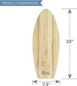 img 1 attached to 🌿 Bamboo Solana Eco-friendly Surf Board-Inspired Cutting Board
