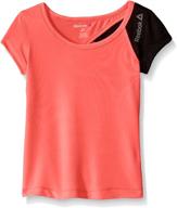 reebok little girls contrast shoulder logo