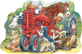 img 1 attached to Engaging and Fun MasterPieces Tractor Shaped Puzzle with 36 Pieces