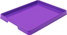 img 3 attached to Storex Purple Sorting and Crafts Tray, 12 x 16 Inches, 12-Pack (00443E12C)