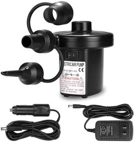 img 4 attached to ELFSUNEE Electric Air Pump: Portable Quick-Fill Inflator/Deflator for Camping, Air Mattresses, Cushions & More