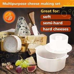 img 1 attached to 🧀 Cheese Making Kit with Follower, Cheesecloth, and Cheese Mold - Cheesemaking Supplies Set - Pressing the Perfect Cheese - Reusable 100% Cotton Cheesecloth for Straining - Paneer Maker - Ideal Gift