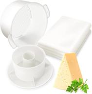 🧀 cheese making kit with follower, cheesecloth, and cheese mold - cheesemaking supplies set - pressing the perfect cheese - reusable 100% cotton cheesecloth for straining - paneer maker - ideal gift logo